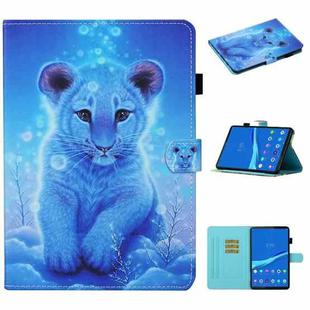 For Lenovo Tab M10 Plus 10.6 3rd Gen 2022 Coloured Drawing Stitching Smart Leather Tablet Case(Little Tiger)