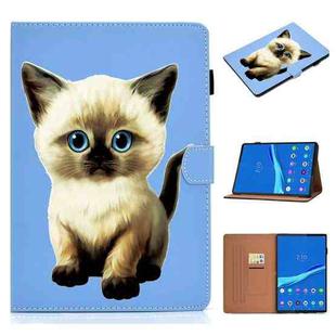 For Lenovo Tab M10 Plus 10.6 3rd Gen 2022 Pure Color Painting Smart Leather Tablet Case(Cat)