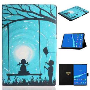 For Lenovo Tab M10 Plus 10.6 3rd Gen 2022 Voltage Coloured Drawing Smart Leather Tablet Case(Lovers)