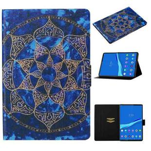 For Lenovo Tab M10 3rd Gen Voltage Coloured Drawing Smart Leather Tablet Case(Blue Mandala)