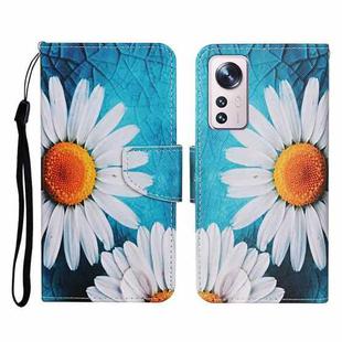 For Xiaomi 12 Lite Colored Drawing Pattern Flip Leather Phone Case(Chrysanthemum)