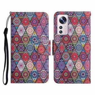 For Xiaomi 12 Lite Colored Drawing Pattern Flip Leather Phone Case(Diamond Kaleidoscope)