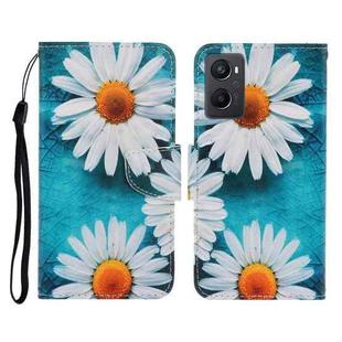 For OPPO A96 4G / Realme 9i Colored Drawing Pattern Flip Leather Phone Case(Daisy)