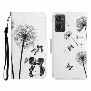 For OPPO A96 4G / Realme 9i Colored Drawing Pattern Flip Leather Phone Case(Dandelion)