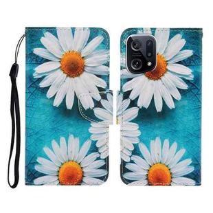 For OPPO Find X5 Colored Drawing Pattern Flip Leather Phone Case(Daisy)