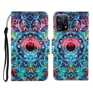 For OPPO Find X5 Colored Drawing Pattern Flip Leather Phone Case(Mandala)