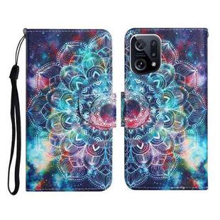 For OPPO Find X5 Colored Drawing Pattern Flip Leather Phone Case(Star Mandala)