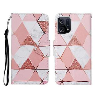 For OPPO Find X5 Pro Colored Drawing Pattern Flip Leather Phone Case(Marble)