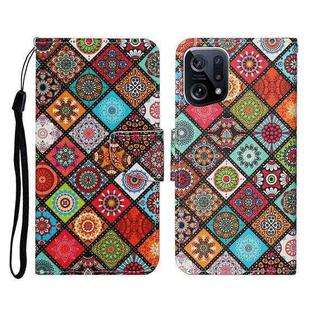 For OPPO Find X5 Pro Colored Drawing Pattern Flip Leather Phone Case(Ethnic Style)