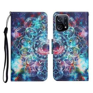 For OPPO Find X5 Pro Colored Drawing Pattern Flip Leather Phone Case(Star Mandala)