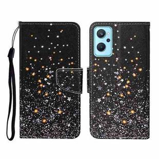 For Realme 9i Colored Drawing Pattern Flip Leather Phone Case(Black Pentagram)