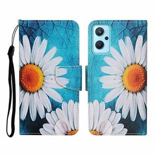 For Realme 9i Colored Drawing Pattern Flip Leather Phone Case(Chrysanthemum)