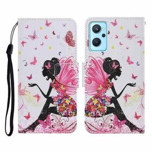 For Realme 9i Colored Drawing Pattern Flip Leather Phone Case(Dancing Girl)