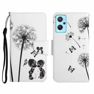 For Realme 9i Colored Drawing Pattern Flip Leather Phone Case(Dandelion)