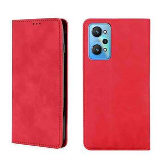 For OPPO Realme GT Neo2 5G Skin Feel Magnetic Horizontal Flip Leather Phone Case(Red)