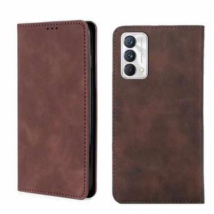 For OPPO Realme GT Master/Realme Q3 Pro Carnival Skin Feel Magnetic Horizontal Flip Leather Phone Case(Dark Brown)