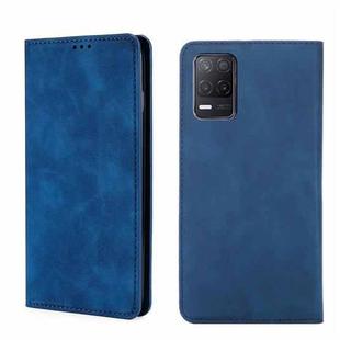 For OPPO Realme V13 5G Skin Feel Magnetic Horizontal Flip Leather Phone Case(Blue)