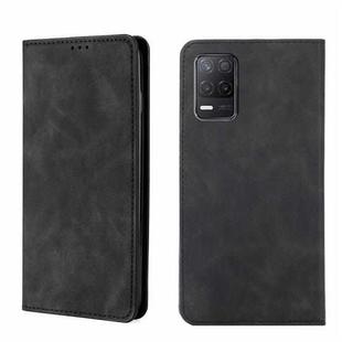 For OPPO Realme V13 5G Skin Feel Magnetic Horizontal Flip Leather Phone Case(Black)