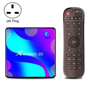 X88 PRO10 4K Smart TV BOX Android 11.0 Media Player, RK3318 Quad-Core 64bit Cortex-A53, RAM: 4GB, ROM: 64GB(UK Plug)