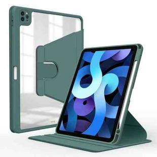 For iPad Pro 11 2022 / 2021 / 2020 / 2018 WIWU Rotary Leather Tablet Case(Dark Green)