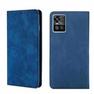 For vivo S10/S10 Pro Skin Feel Magnetic Horizontal Flip Leather Phone Case(Blue)