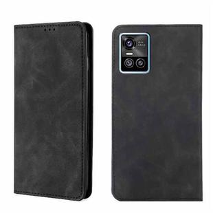 For vivo S10/S10 Pro Skin Feel Magnetic Horizontal Flip Leather Phone Case(Black)