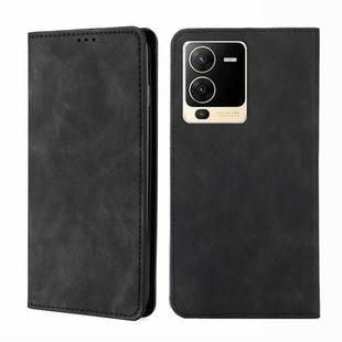 For vivo S15 5G Skin Feel Magnetic Horizontal Flip Leather Phone Case(Black)