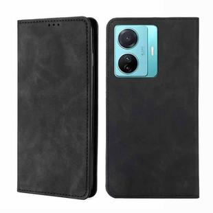 For vivo S15e 5G/T1 Snapdragon 778G Skin Feel Magnetic Horizontal Flip Leather Phone Case(Black)