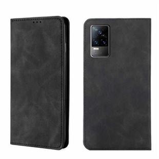 For vivo V21e 4G/Y73 2021 Skin Feel Magnetic Horizontal Flip Leather Phone Case(Black)