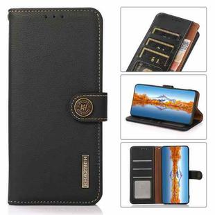 For Xiaomi Redmi Note 11T Pro KHAZNEH Custer Genuine Leather RFID Phone Case(Black)