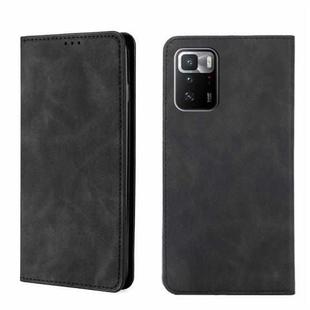 For Xiaomi Redmi Note 10 Pro China Skin Feel Magnetic Flip Leather Phone Case(Black)