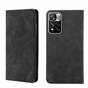 For Xiaomi Redmi Note 11 Pro/Note11 Pro+ 5G Skin Feel Magnetic Flip Leather Phone Case(Black)