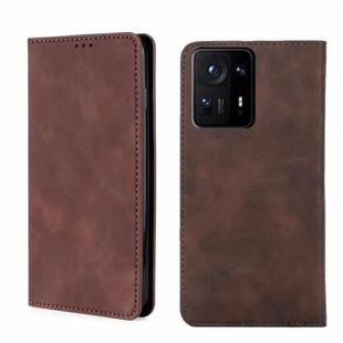 For Xiaomi Mix 4 Skin Feel Magnetic Flip Leather Phone Case(Dark Brown)