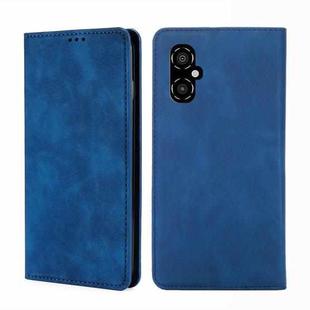For Xiaomi Poco M4 5G Skin Feel Magnetic Flip Leather Phone Case(Blue)