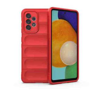 For Samsung Galaxy A52 5G Magic Shield TPU + Flannel Phone Case(Red)