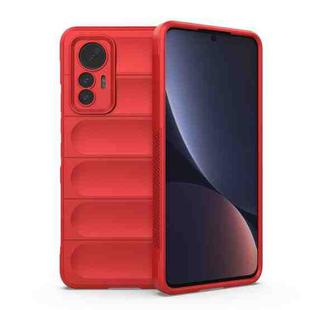For Xiaomi 12 Lite Magic Shield TPU + Flannel Phone Case(Red)