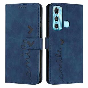 For Infinix Hot 11 Skin Feel Heart Pattern Leather Phone Case(Blue)