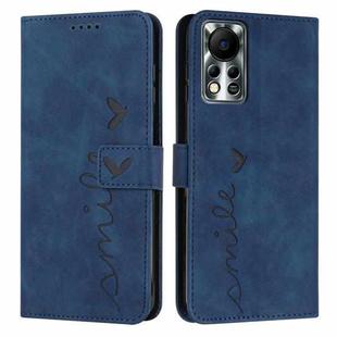 For Infinix Hot 11s NFC Skin Feel Heart Pattern Leather Phone Case(Blue)