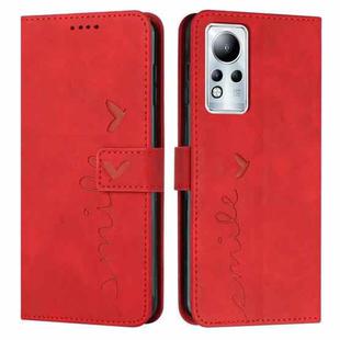 For Infinix Note 11 Skin Feel Heart Pattern Leather Phone Case(Red)