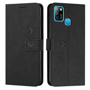 For Infinix Smart 5 / Hot 10 Lite Skin Feel Heart Pattern Leather Phone Case(Black)