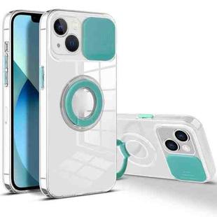 For iPhone 13 mini Sliding Camera Cover Design TPU Phone Case (Mint Green)