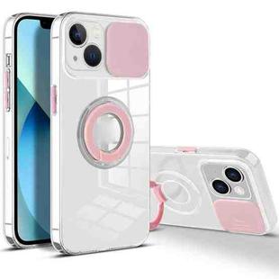 For iPhone 13 mini Sliding Camera Cover Design TPU Phone Case (Pink)