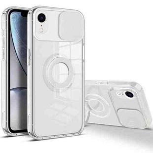 For iPhone XR Sliding Camera Cover Design TPU Phone Case(White)