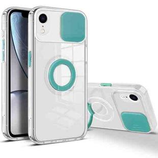 For iPhone XR Sliding Camera Cover Design TPU Phone Case(Mint Green)