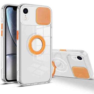 For iPhone XR Sliding Camera Cover Design TPU Phone Case(Orange)