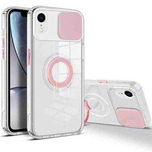 For iPhone XR Sliding Camera Cover Design TPU Phone Case(Pink)