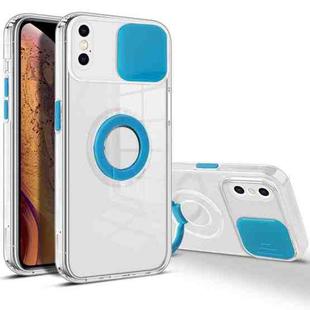For iPhone XS Max Sliding Camera Cover Design TPU Phone Case(Sky Blue)