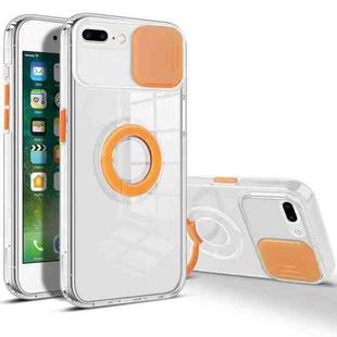 Sliding Camera Cover Design TPU Phone Case For iPhone 8 Plus / 7 Plus(Orange)
