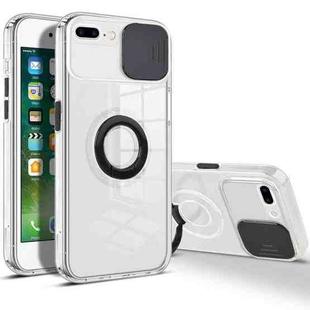 Sliding Camera Cover Design TPU Phone Case For iPhone 8 Plus / 7 Plus(Black)
