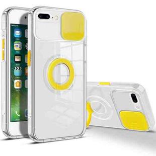 Sliding Camera Cover Design TPU Phone Case For iPhone 8 Plus / 7 Plus(Yellow)